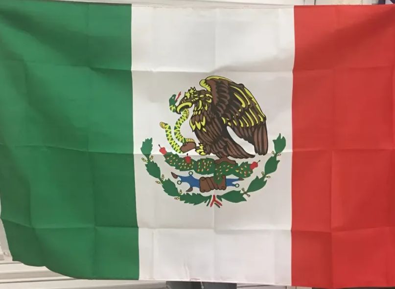 12 Bandera Mexicana 150cm x 240cm Poliéster