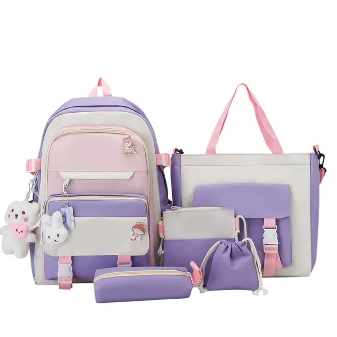 Mochila Escolar 5 Piezas