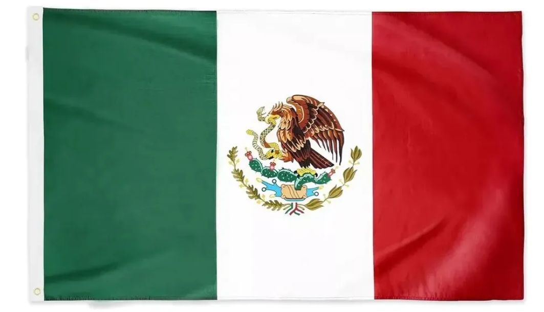 12 Bandera Mexicana 150cm x 240cm Poliéster